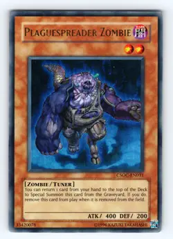 Yugioh Plaguespreader Zombie CSOC-EN031 Ultra Rare - LP 💎 - Image 1