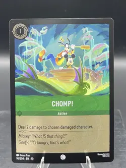 Disney Lorcana-Whispers in the Well-Chomp!-#96-Cold Foil Holo-NM - Image 4