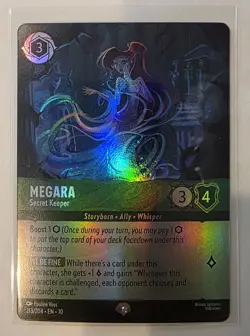 Disney Lorcana Megara-Secret Keeper Character Foil 213/204 Epic NM - Image 1