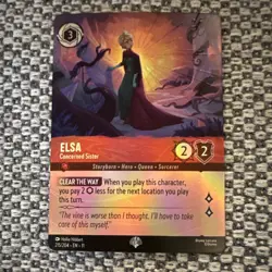 Disney Lorcana Elsa - Concerned Sister Frozen 215/204 [Foil Epic] - Image 1