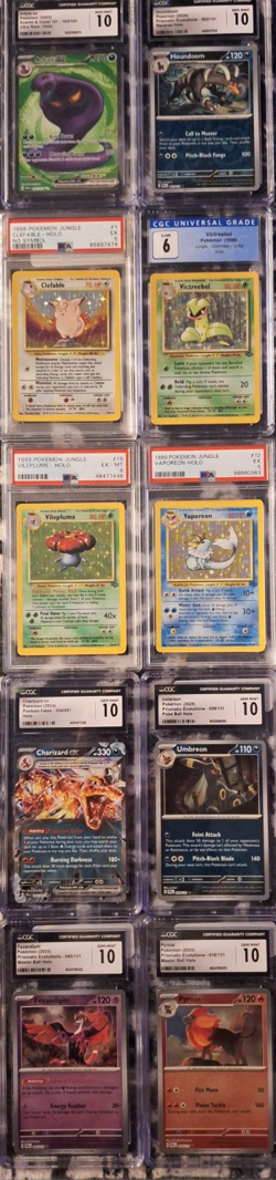 Pokemon Graded Card Lot 10x Holo Jungle, Scarlet & Violet, Prismatic Evolutions - Image 1