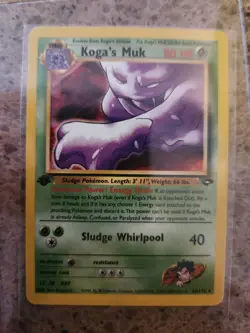 Pokemon TCG Trading Card Koga's Muk 1st Edition Gym Challenge 26/132 - Image 1