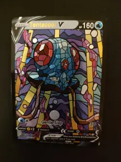 Pokemon Tentacool V 72/S-P Stained Glass Card - Image 1