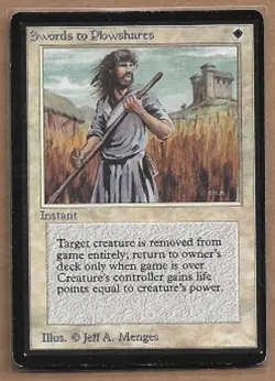 MTG magic cards 1x Swords to Plowshares Beta Light Play, English - Image 1