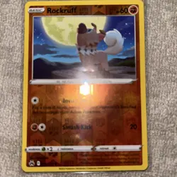 Rockruff 073/159- Reverse Holo Card - Pokemon - Crown Zenith - Image 1