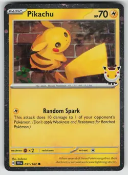 PIKACHU (POKEMON DAY 2026) 051/162 HOLO MISCELLANEOUS CARDS POKEM ON HOLO NM/M - Image 1