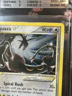 BGS 5.5 2005 Rayquaza Gold Star Holo Rare 107/107 EX Deoxys Pokemon Card - Image 4