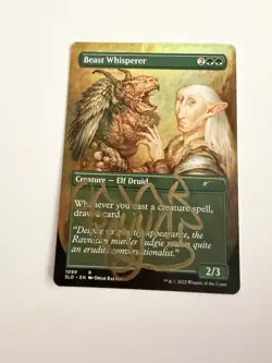 MTG Beast Whisperer Borderless SLD 1099 Gold signed AP Omar Rayyan NM/M - Image 1