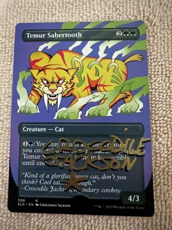 MTG Magic Temur Sabertooth x1 Signed Proof Secret Lair SLD Crocodile Jackson - Image 1