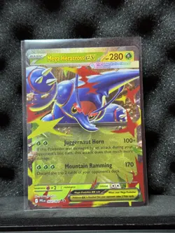 Mega Heracross ex 004/094 - Phantasmal Flames - Double Rare - Pokemon Card - Image 1