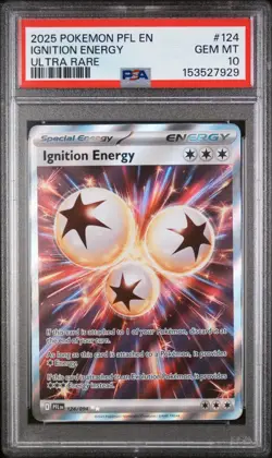 Pokemon Ignition Energy Phantasmal Flames #124 Graded Card PSA 10 - Image 1