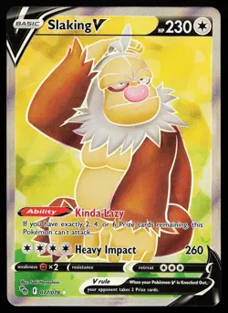Slaking V 077/078 Ultra Rare Pokemon GO Pokemon Card - Image 1