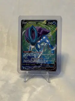 Pokemon TCG Suicune v Full Art Holo Ultra Rare Card 173/203 Evolving Skies NM - Image 1