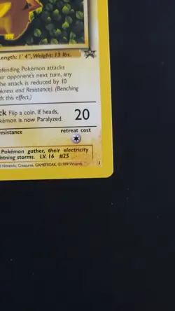 Pokemon TCG Pikachu Wizards Black Star Promo Card LP - Image 4