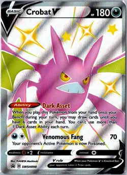 Pokemon Card - Crobat V SWSH098 Promo Holo SWSH: Sword & Shield Promo Cards NM - Image 1