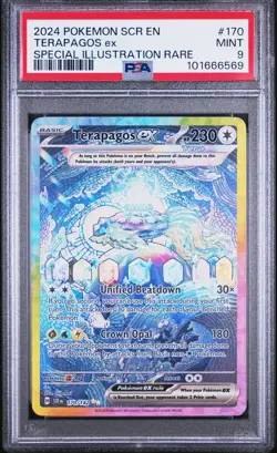 Terapagos ex Special Illustration Rare PSA 9 Pokemon Stellar Crown 170/142 - Image 1
