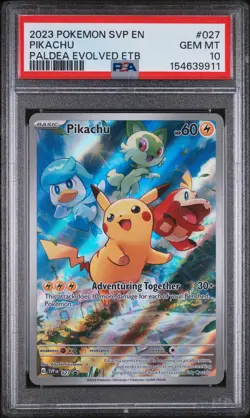 Pikachu Pokemon Svp En-Sv Black Star Promo 027 2023 PSA 10 - Image 1