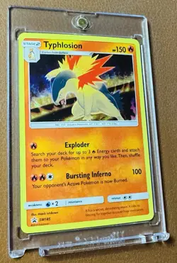 2019 Pokemon TCG Typhlosion Cosmos Holo Back Star Promo Sun & Moon SM185 - LP - Image 2