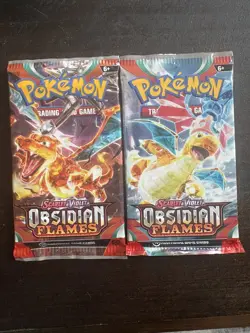 Pokemon TCG: Scarlet and Violet Obsidian Flames x2 Booster Packs Sealed - Image 1