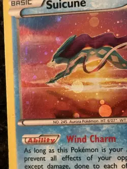 Suicune 30/122 Cosmos Holo Rare Pokemon XY Breakpoint 2016 Mini Swirl - Image 2