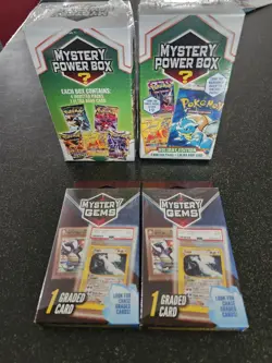Pokemon Mystery Power Box X2 Mystery Gems X2 PSA Graded Card Black Bolt Booster - Image 1