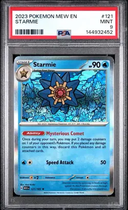 2023 POKEMON MEW EN-151 #121 STARMIE PSA 9 - Image 1