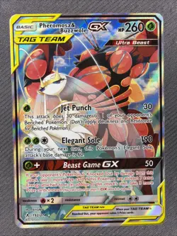 Pokemon Pheromosa & Buzzwole GX (Alternate Full Art) 192/214 - SM Unbroken Bonds - Image 1