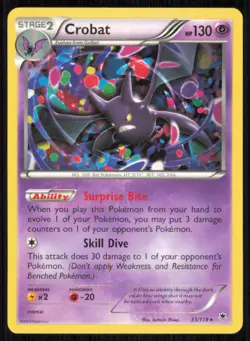 Crobat 33/119 Rare Phantom Forces Pokemon Moderately Played - Image 1