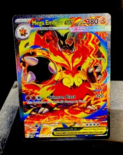 L👀K-2026 POKEMON ASCENDED HEROES SPECIAL ILLUS RARE MEGA EMBOAR EX #273🔥CLEAN - Image 1