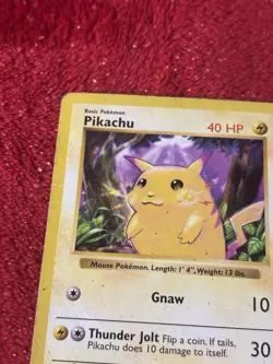 Pikachu - 58/102 - Pokemon Base Set (Shadowless) Yellow Cheeks Hp - Image 3