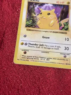 Pikachu - 58/102 - Pokemon Base Set (Shadowless) Yellow Cheeks Hp - Image 4