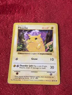 Pikachu - 58/102 - Pokemon Base Set (Shadowless) Yellow Cheeks Hp - Image 5