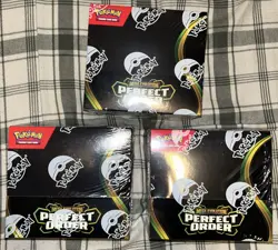 Lot of (3) Pokemon TCG Mega Evolution Perfect Order Booster Boxes SEALED - Image 1