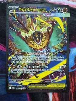 Pokemon TCG Mega Hawlucha EX Full Art Foil 250 HP 120 ATK 283/217 EN - Image 1