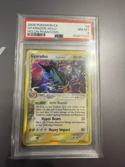 Pokemon Gyarados EX Holon Phantoms Holo Rare #8 PSA 8 - Image 1