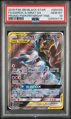2019 POKEMON SM BLACK STAR PROMO #SM193 FULL ART/GARCHOMP & GIRATINA GX PSA 10 - Image 1