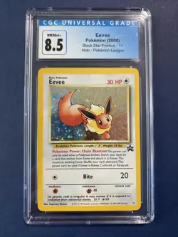 Eevee Black Star Promo #11 2000 Pokemon League Holo CGC 8.5 - Image 1