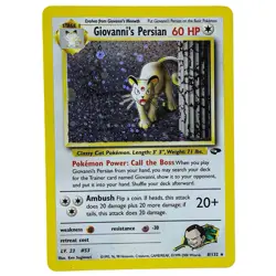 Pokemon Giovanni's Persian 8/132 Gym Challenge Unlimited Holo MP - Image 1