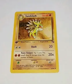 1st Edition SANDSLASH 41/62 Fossil Vintage Pokemon NM 🌟 SUPER CLEAN Wizards - Image 1