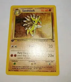 1st Edition SANDSLASH 41/62 Fossil Vintage Pokemon NM 🌟 SUPER CLEAN Wizards - Image 5