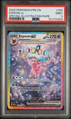Espeon ex - Pokemon Prismatic Evolutions #155 PSA 9.0 - Image 1