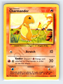 Charmander - 46/102 - Common - Pokemon TCG Unlimited Base Set WOTC 1999 - Image 1