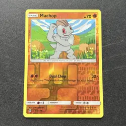Pokemon Machop 62/145 Sun & Moon Guardians Rising 2017 Reverse Holo Card LP - Image 1