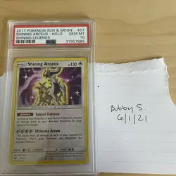 2017 Pokemon Sun & Moon Shining Legends Shining Arceus #57 PSA 10 GEM MINT - Image 1