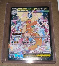 Pokemon Ascended Heroes Mega Dragonite EX SIR 290/217 NM+ CLEAN GOOD CENTERING - Image 1
