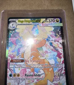 Pokemon Ascended Heroes Mega Dragonite EX SIR 290/217 NM+ CLEAN GOOD CENTERING - Image 4