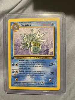 Pokemon Fossil Set 1st Edition Regular Finish Seadra 42/62 NM - Image 1