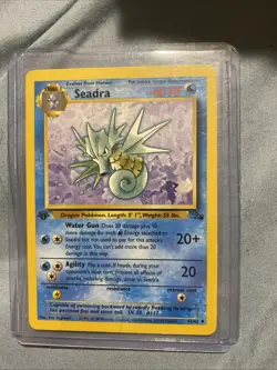 Pokemon Fossil Set 1st Edition Regular Finish Seadra 42/62 NM - Image 2