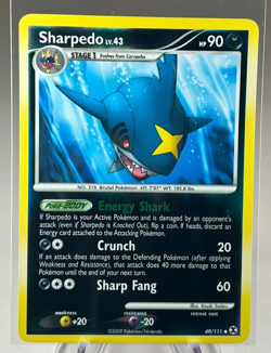 Pokemon TCG: Sharpedo 49/111 Platinum Rising Rivals - Reverse Holo - LP - Image 1