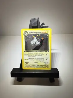 Pokemon TCG Dark Magneton Team Rocket Unlimited Holo Rare 11/82 Damaged - Image 1